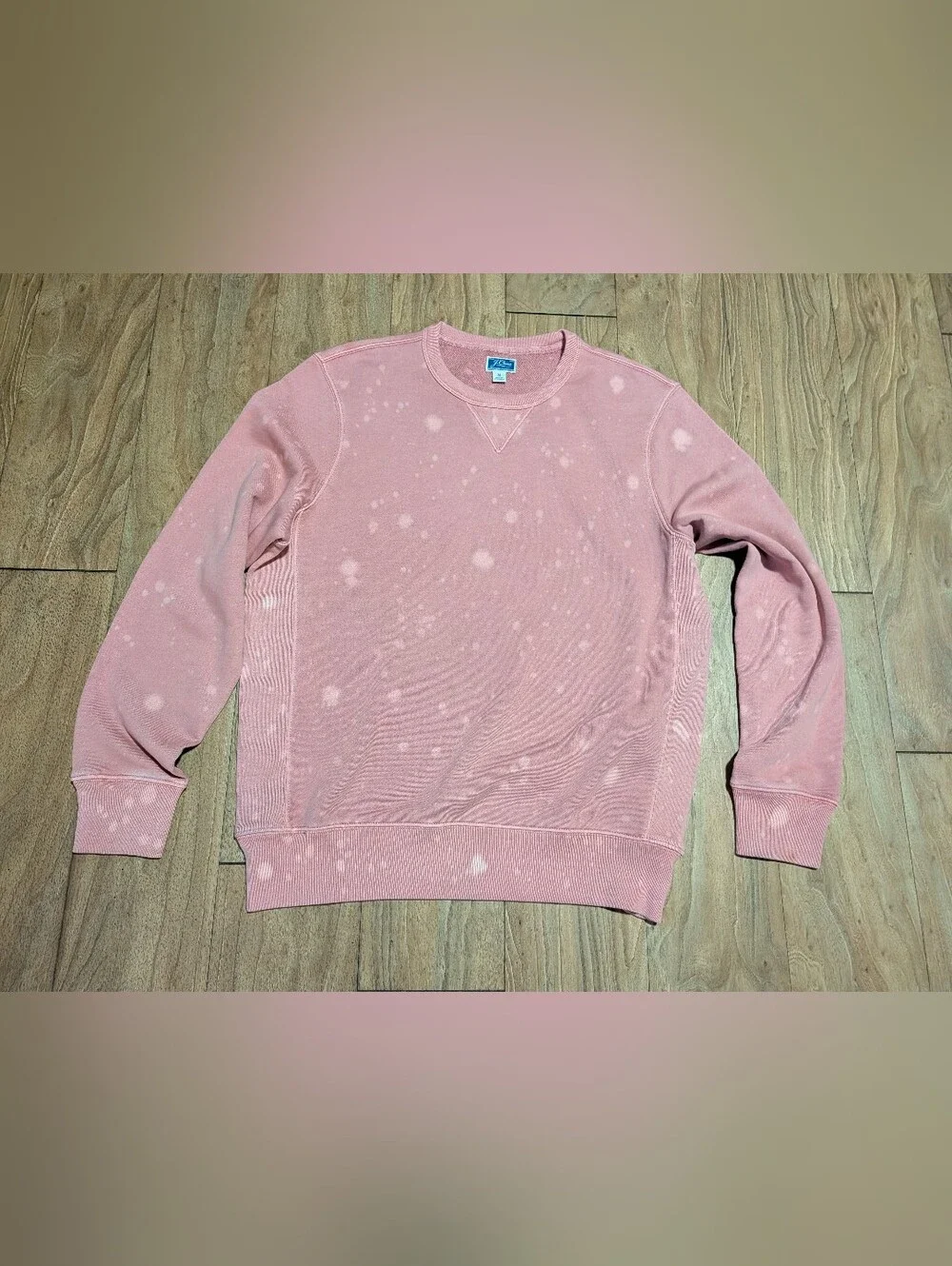 French terry crewneck sweatshirt in splatter pattern